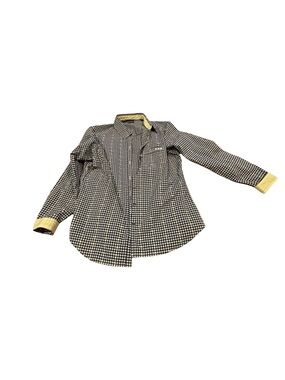 Women’s Columbia Shirt - Large Columbia buffalo check with yellow cuffs